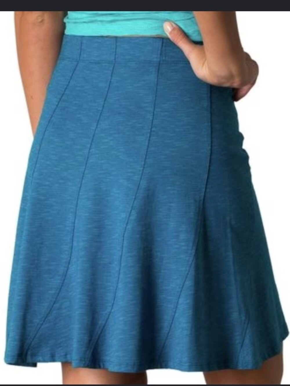 Toad&Co Chachacha Heathered Blue A-Line Skirt
